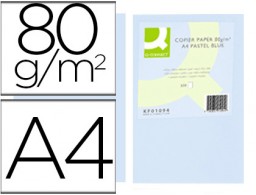 500h papel fotocopiadora Q-Connect A4 80g/m² color celeste